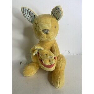 Baby Aspen Kangaroo Mom Joey Plush Stuffed Animal Toy Striped Ears